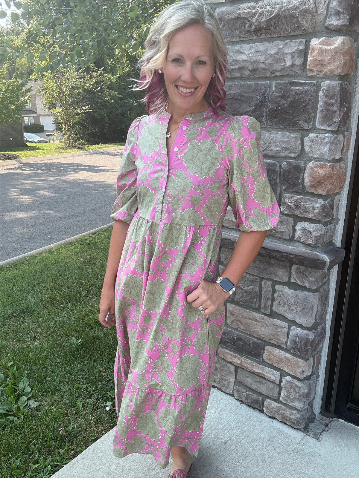 Flower Market Midi Dress