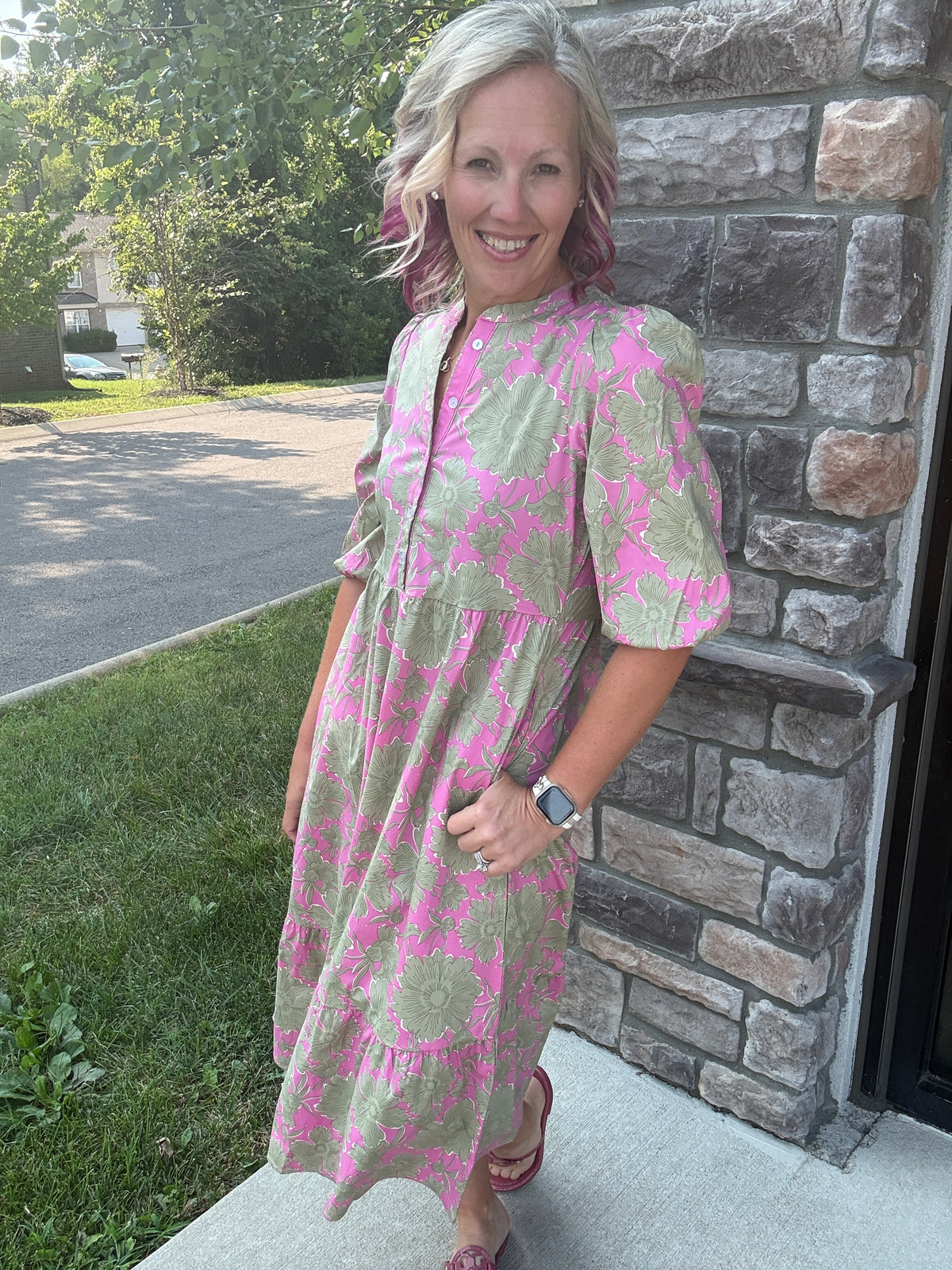 Flower Market Midi Dress