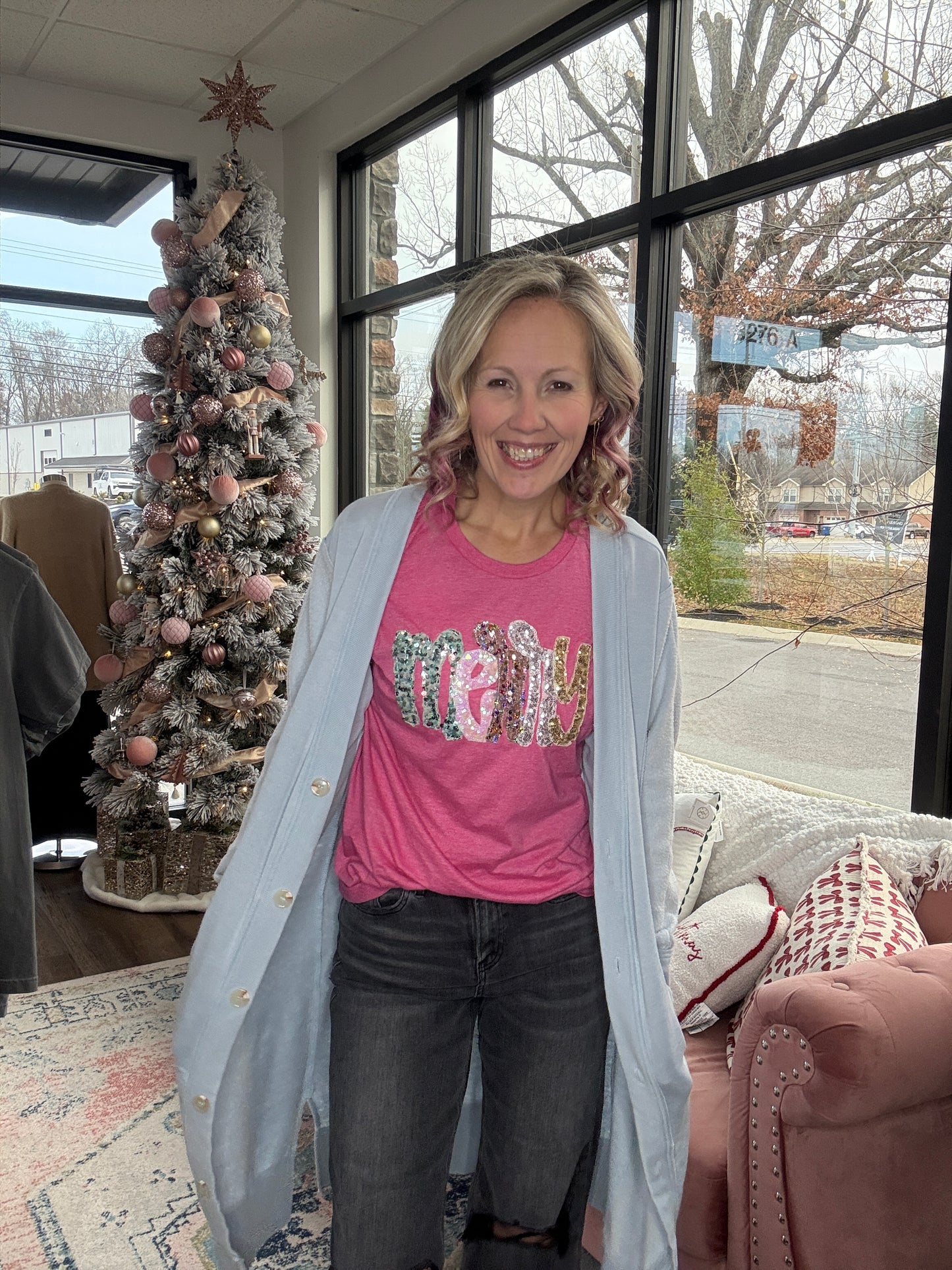 It's Friday Cardi- Baby Blue