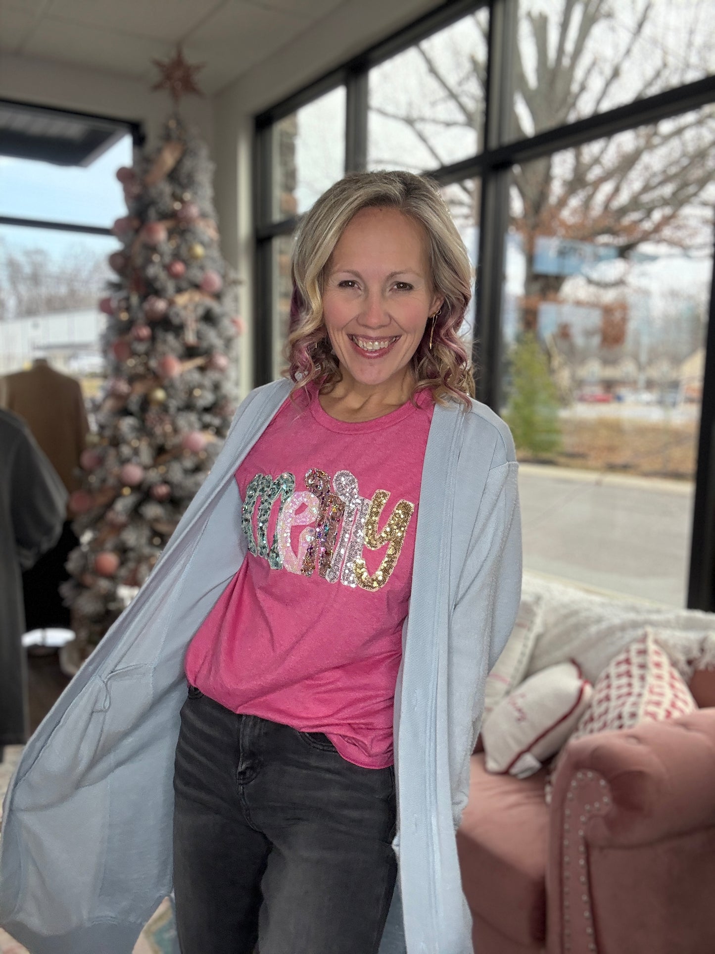 It's Friday Cardi- Baby Blue