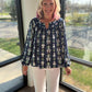 Navy Bloom Lace Top