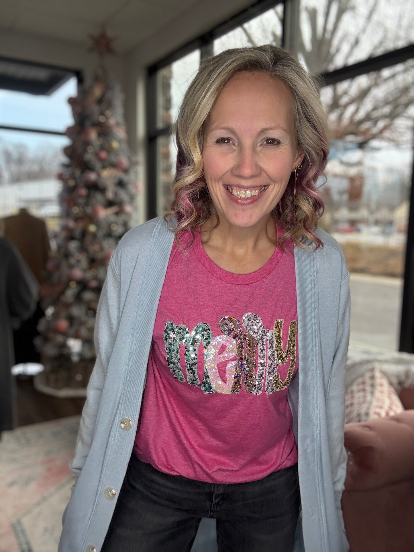 It's Friday Cardi- Baby Blue