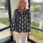Navy Bloom Lace Top
