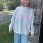 Mahjong Mockneck Sweatshirt- Pink