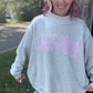 Mahjong Mockneck Sweatshirt- Pink