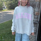 Mahjong Mockneck Sweatshirt- Pink