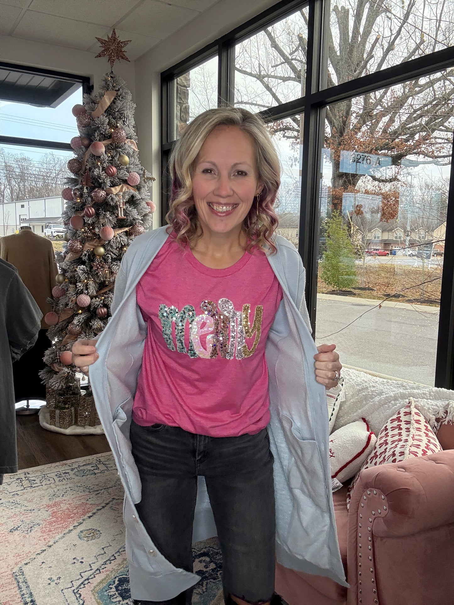 It's Friday Cardi- Baby Blue