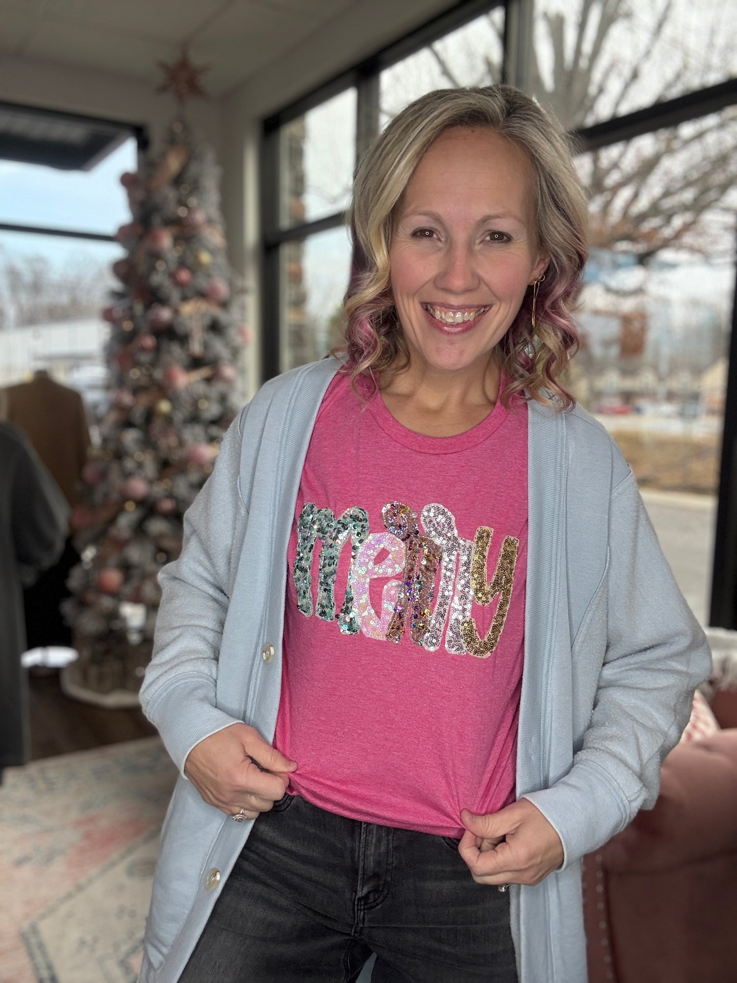 It's Friday Cardi- Baby Blue