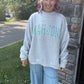 Mahjong Mockneck Sweatshirt- Green