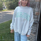 Mahjong Mockneck Sweatshirt- Green