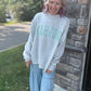 Mahjong Mockneck Sweatshirt- Green