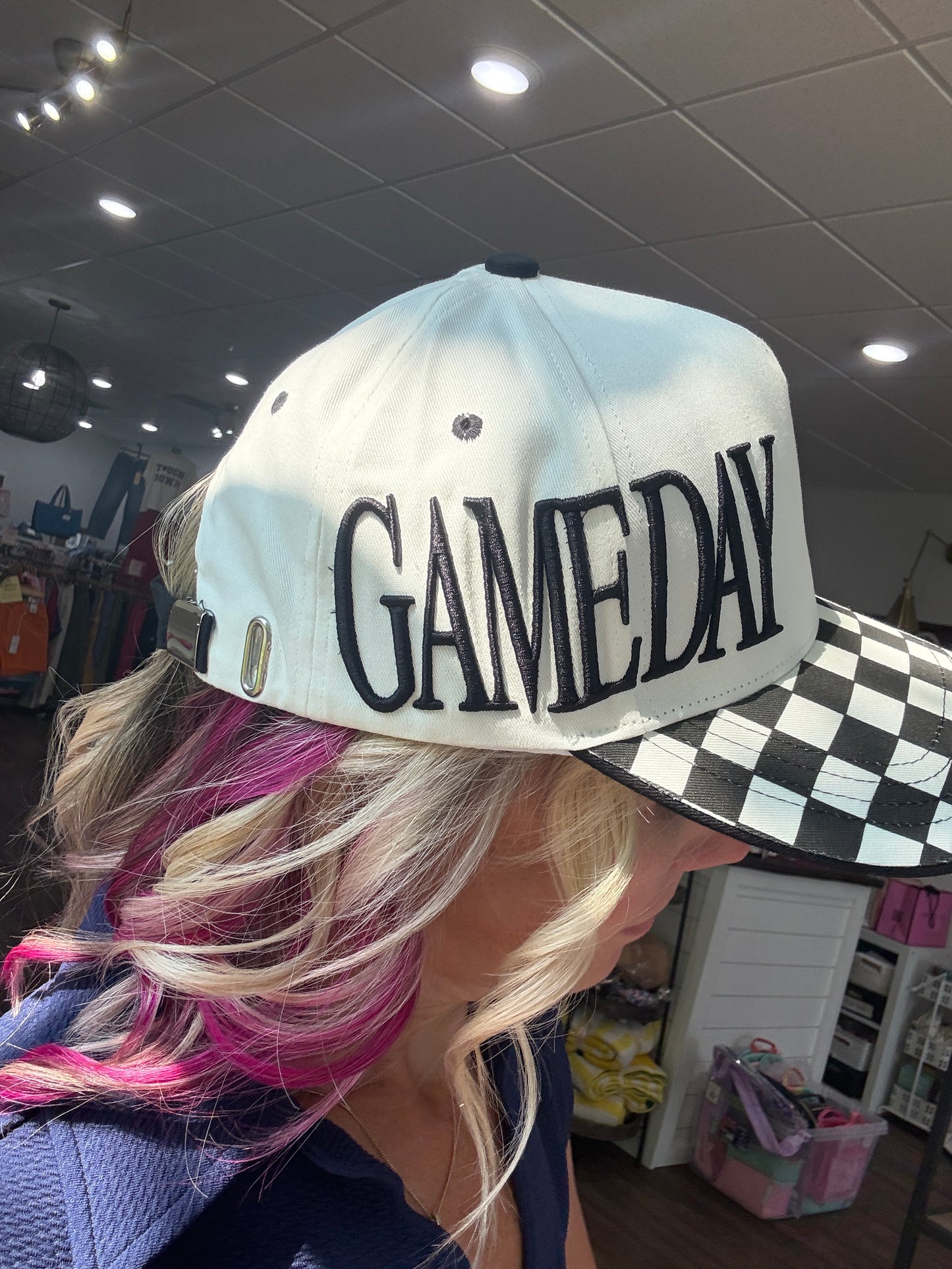 Game Day Checkered Hat