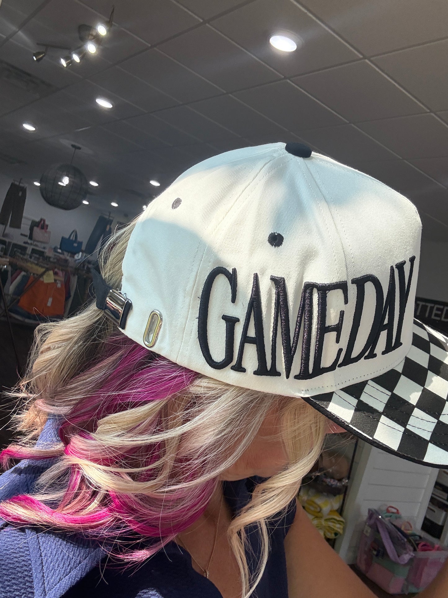 Game Day Checkered Hat