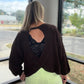 Breezy Back Long Sleeve- Espresso