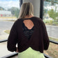 Breezy Back Long Sleeve- Espresso