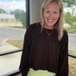 Breezy Back Long Sleeve- Espresso