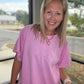 Slub Seam Top- Mauve