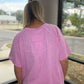 Slub Seam Top- Mauve