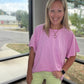 Slub Seam Top- Mauve