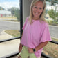 Slub Seam Top- Mauve