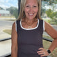 Ribbon & Rib Gray Tank