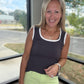 Ribbon & Rib Gray Tank