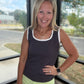 Ribbon & Rib Gray Tank