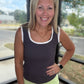 Ribbon & Rib Gray Tank