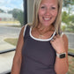 Ribbon & Rib Gray Tank