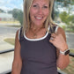Ribbon & Rib Gray Tank