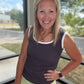 Ribbon & Rib Gray Tank