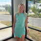 Green Acid Wash Skort Set