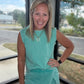 Green Acid Wash Skort Set