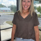 Sadie Boyfriend Tee- Coffee