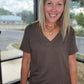 Sadie Boyfriend Tee- Coffee