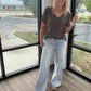 Criss Cross Wide Leg Jean