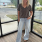 Criss Cross Wide Leg Jean