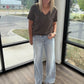 Criss Cross Wide Leg Jean