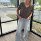 Criss Cross Wide Leg Jean