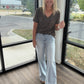 Criss Cross Wide Leg Jean