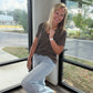 Criss Cross Wide Leg Jean