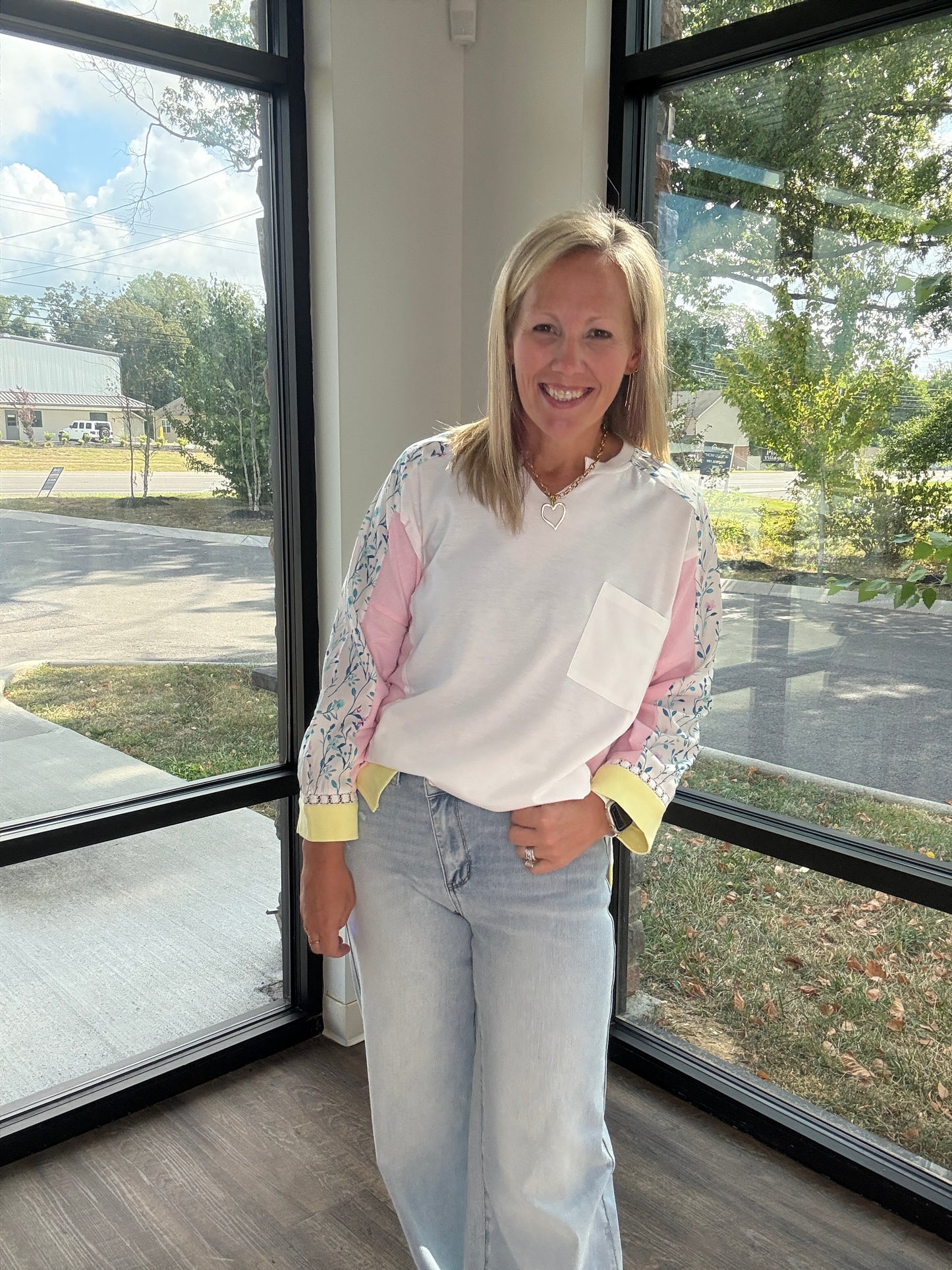 Criss Cross Wide Leg Jean