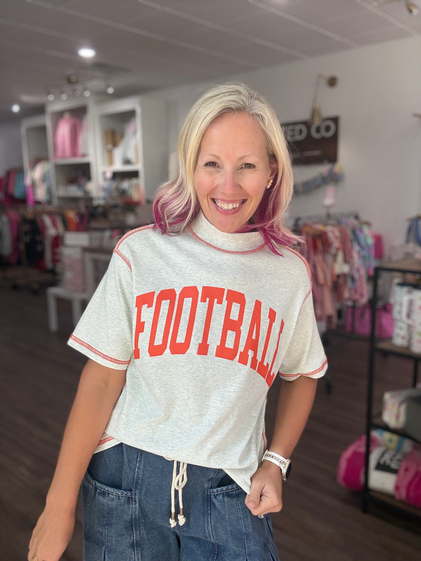 Here for the Football Tee