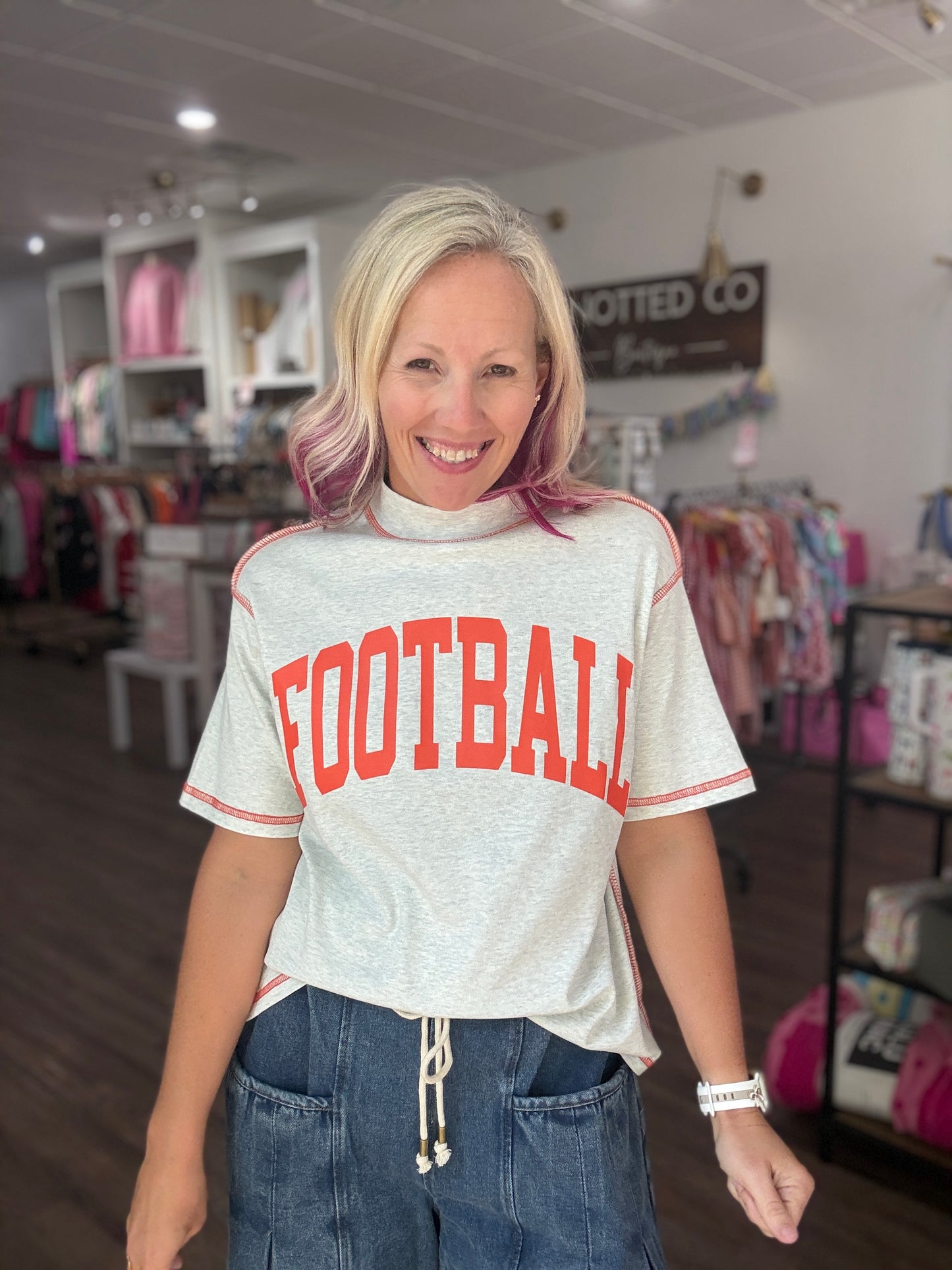 Here for the Football Tee
