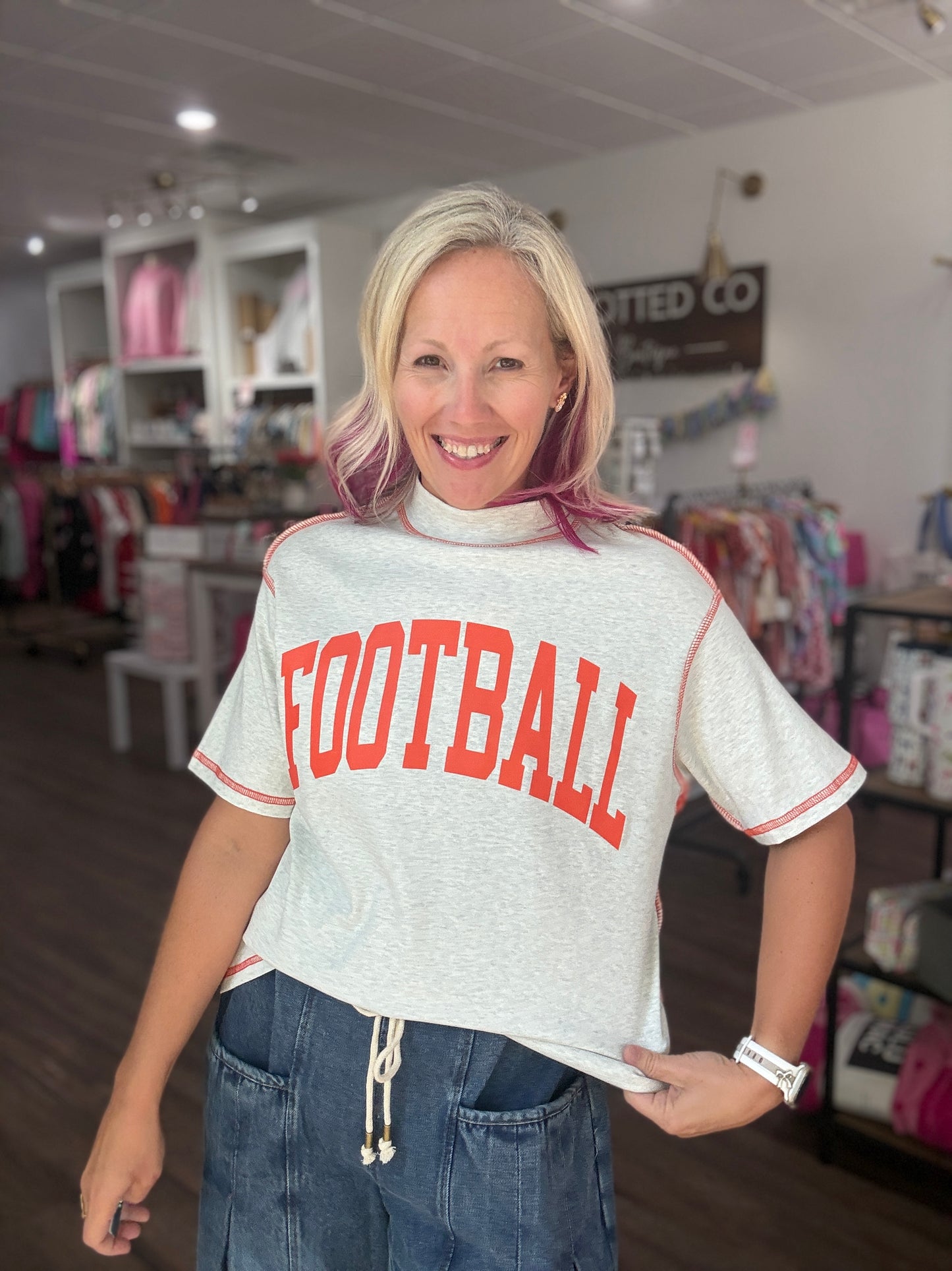 Here for the Football Tee