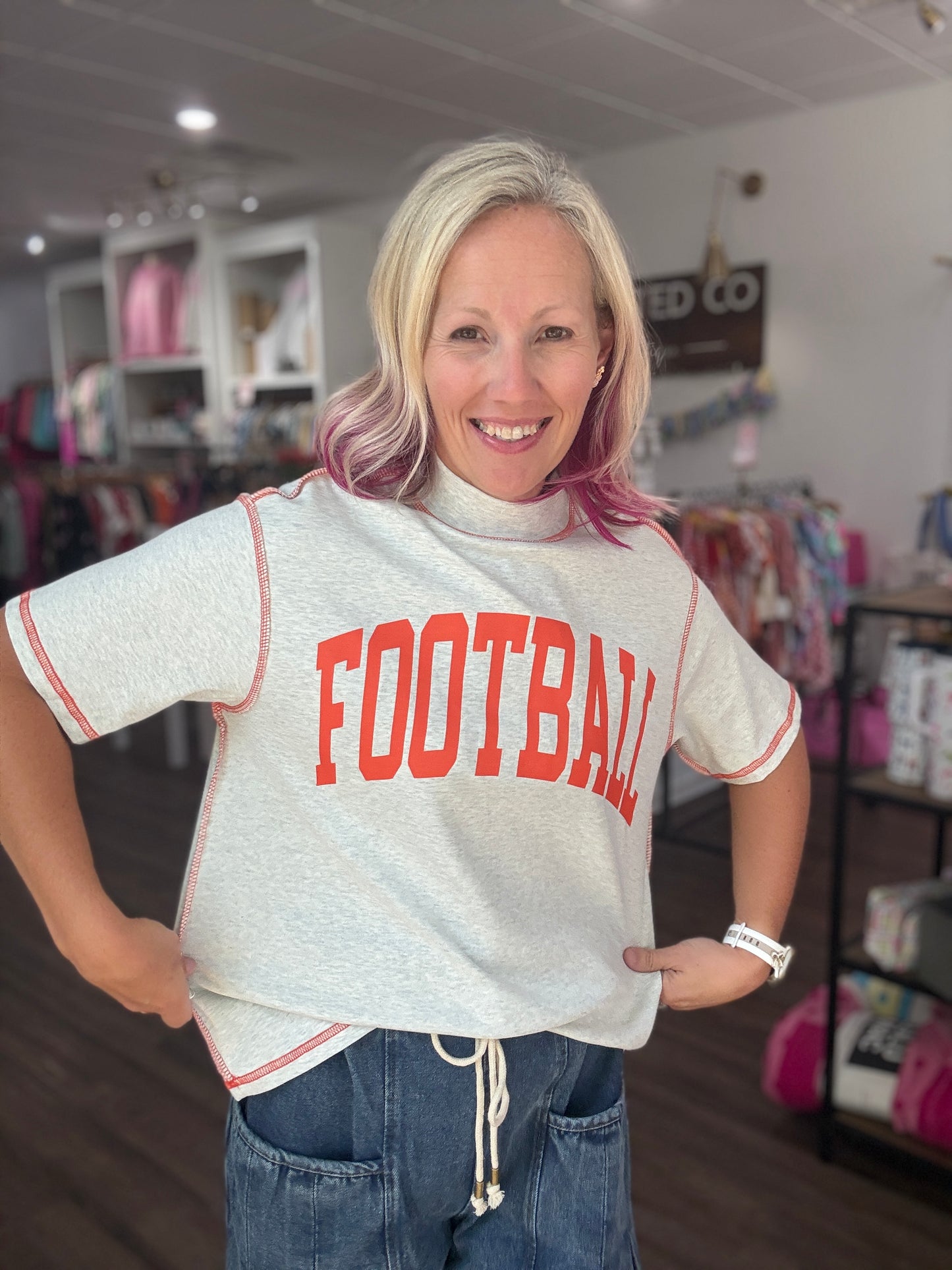 Here for the Football Tee