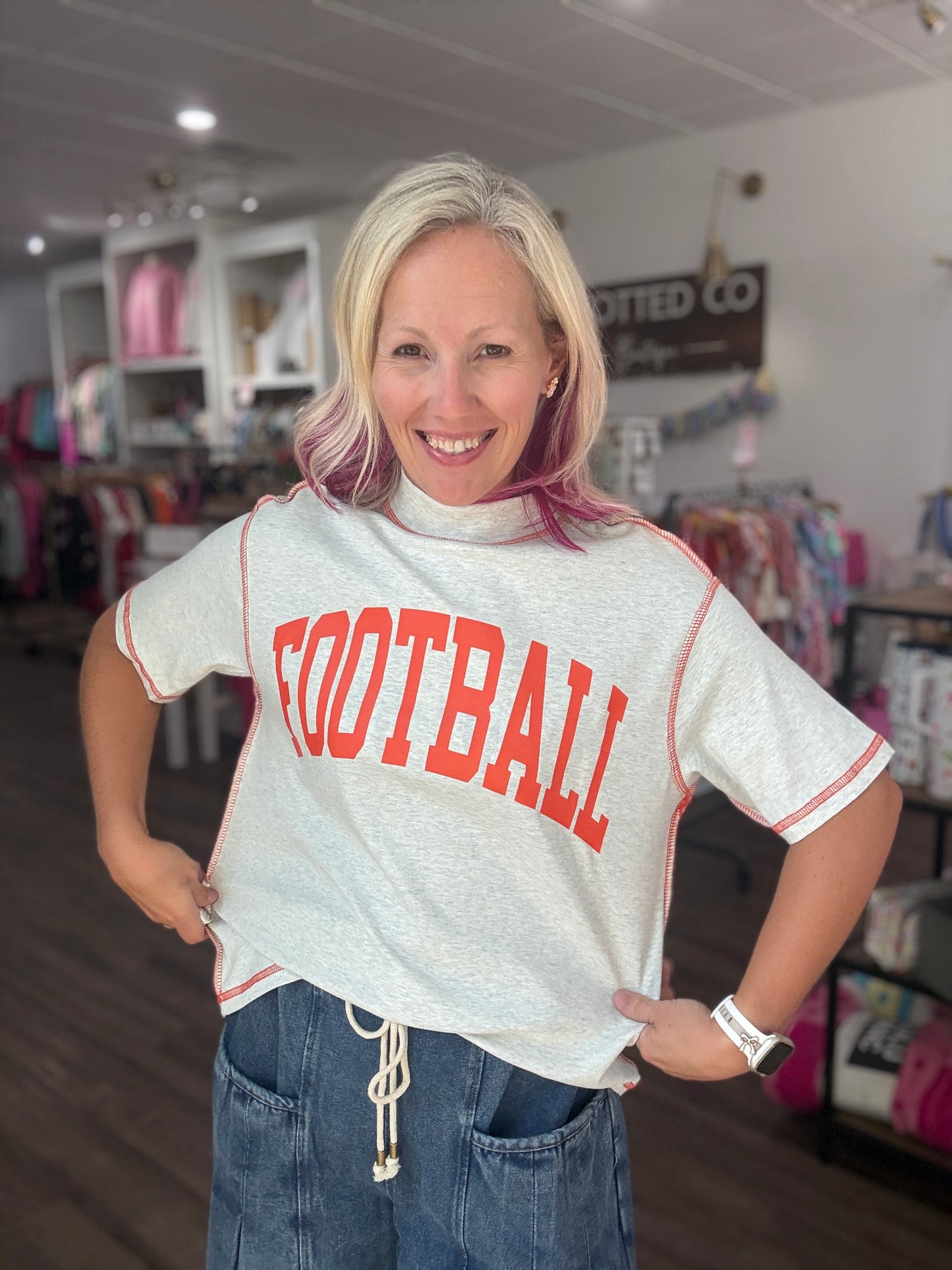 Here for the Football Tee
