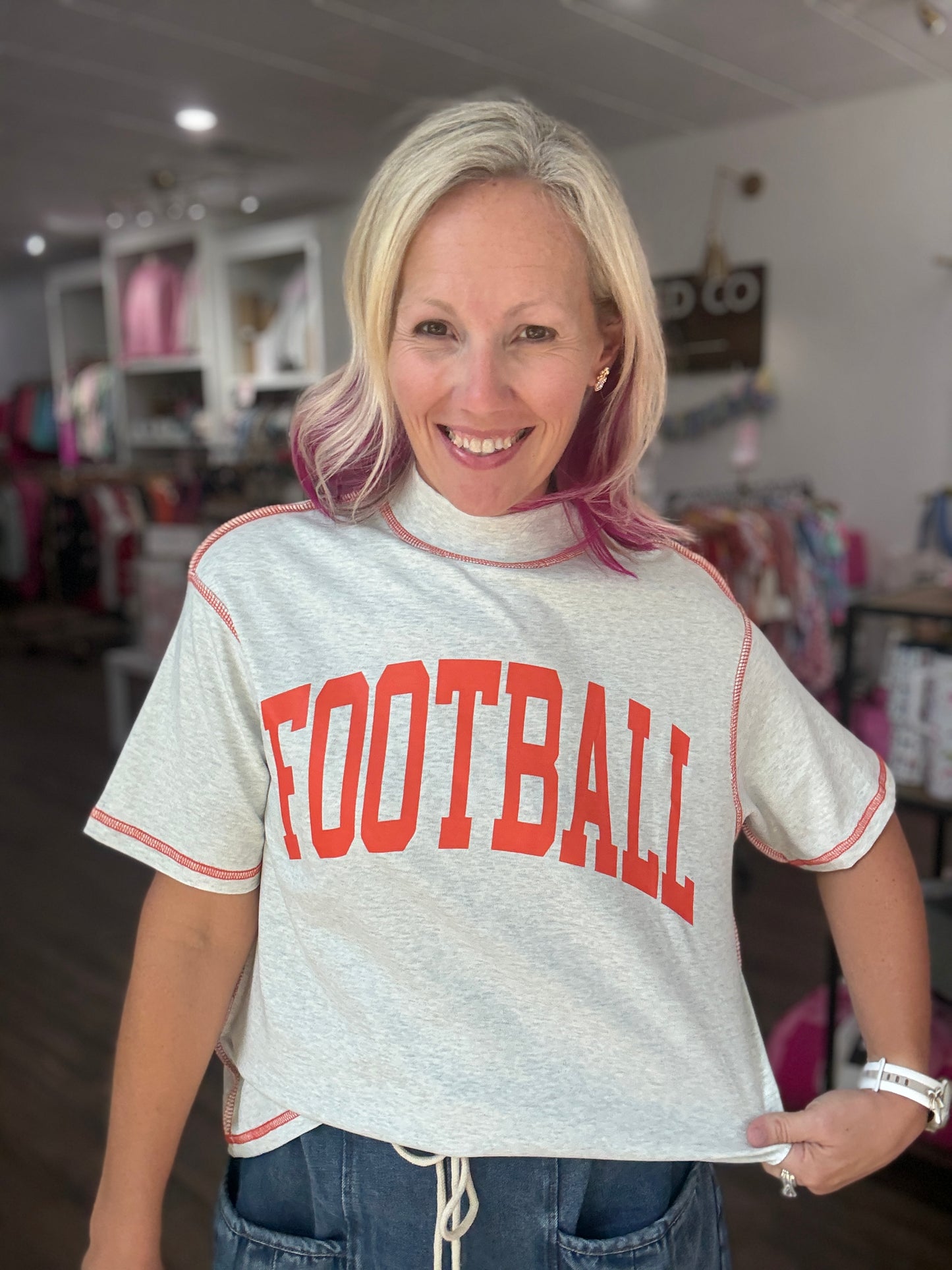 Here for the Football Tee