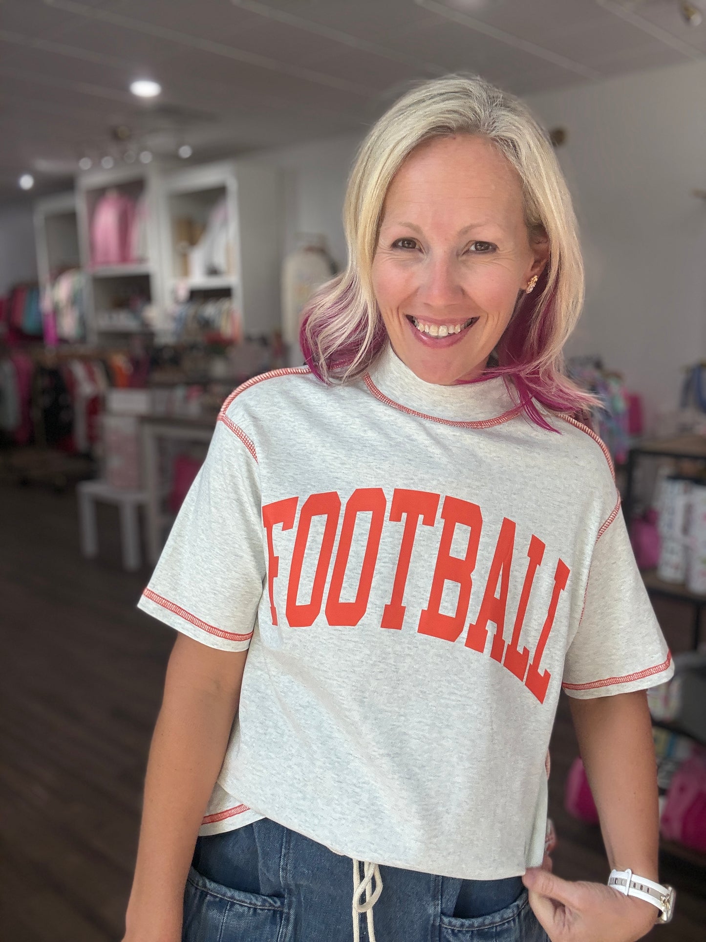Here for the Football Tee