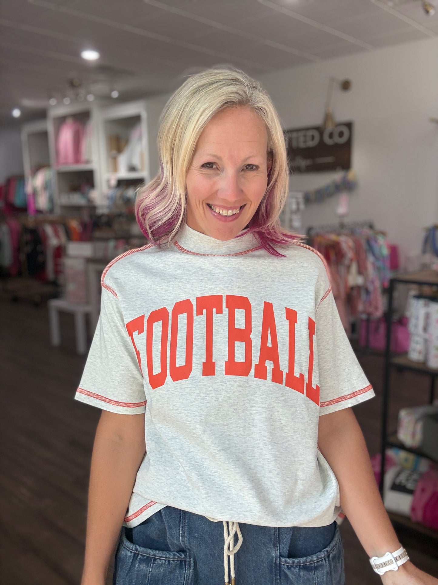 Here for the Football Tee